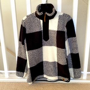 Checkered Fleece Pullover